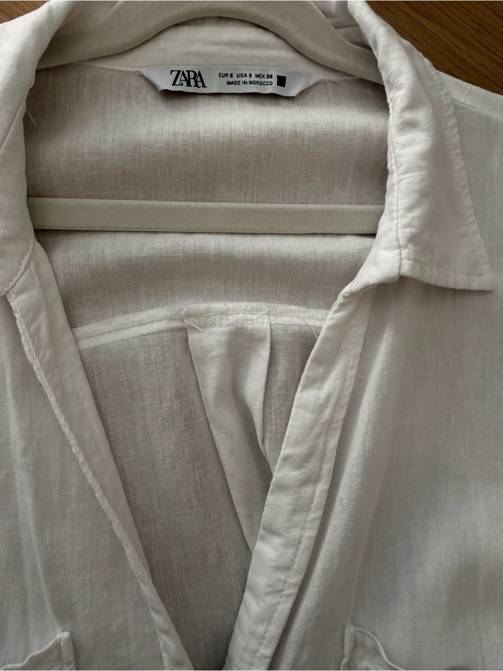 Zara Linen-Blend Boxy Top - Picture 3 of 4